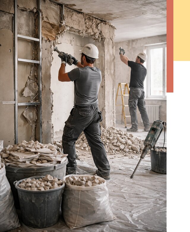 Демонтажные работы в Богородицке от 2885 руб. — услуги и цена под ключ | ОТДЕЛОЧНИК-Бгд