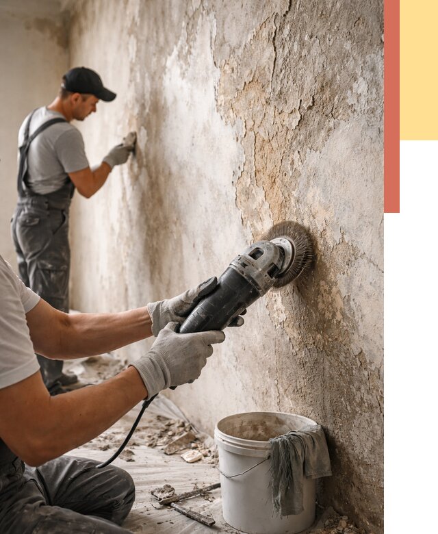 Снятие и удаление краски со стен в Богородицке от 2244 руб. — ОТДЕЛОЧНИК-Бгд