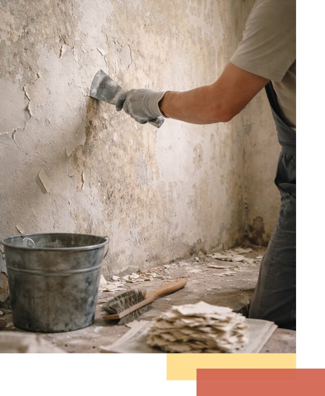 Удаление старой краски со стен в Богородицке качественно и быстро