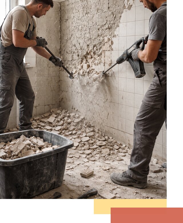 Демонтаж плитки со стен в Богородицке быстро и аккуратно