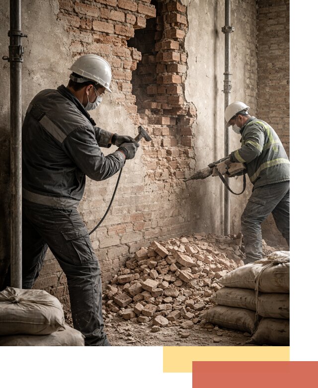 Демонтаж кирпичных стен в Богородицке быстро и безопасно