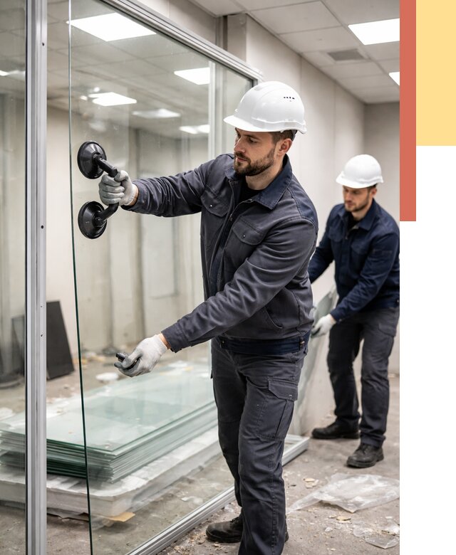 Демонтаж стеклянных перегородок в Богородицке от 3420 руб. — быстро и недорого | ОТДЕЛОЧНИК-Бгд