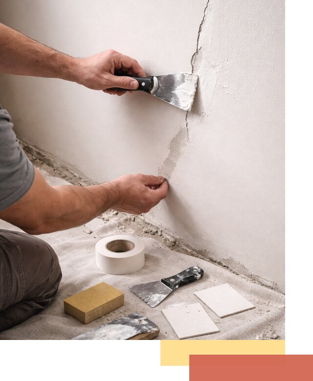 Заделка трещин и сколов в стенах и потолках в Богородицке