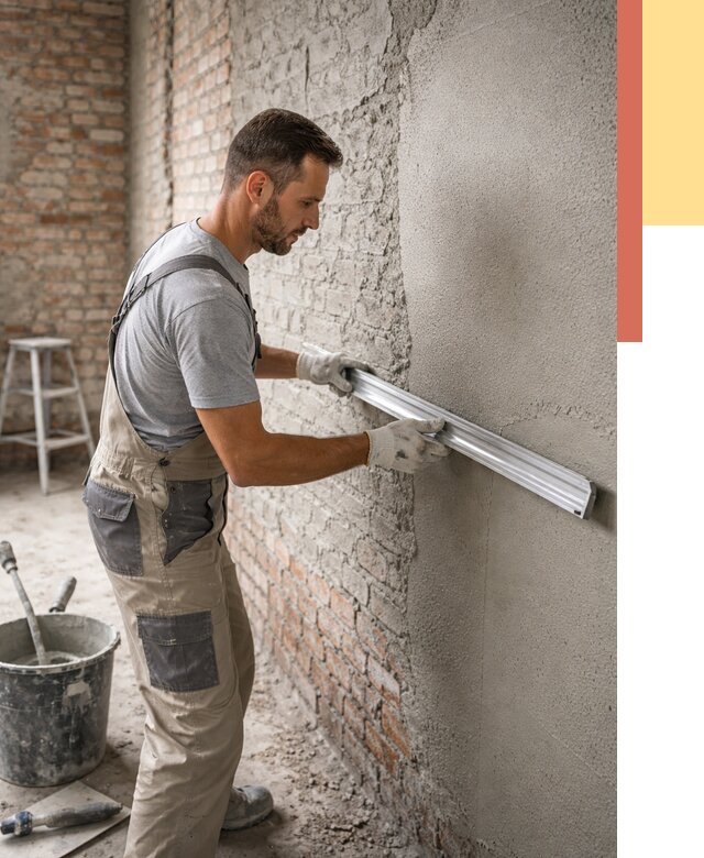 Штукатурка кирпичных стен в Богородицке от 4809 руб/м2 — быстро и недорого | ОТДЕЛОЧНИК-Бгд