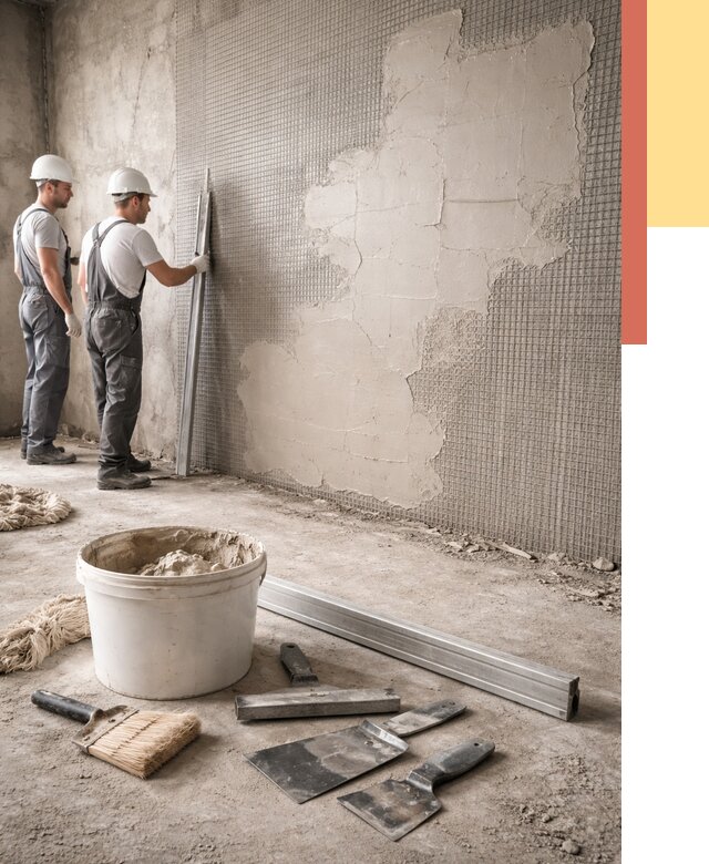 Штукатурка стен по сетке в Богородицке от 5877 руб./м2 — быстро и недорого | ОТДЕЛОЧНИК-Бгд