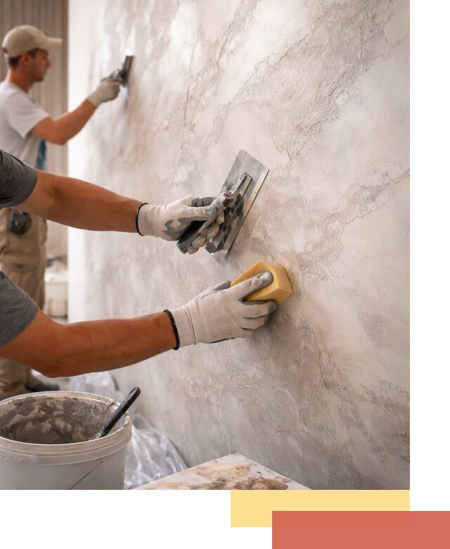 Декоративная штукатурка под мрамор в Богородицке для стен и потолков