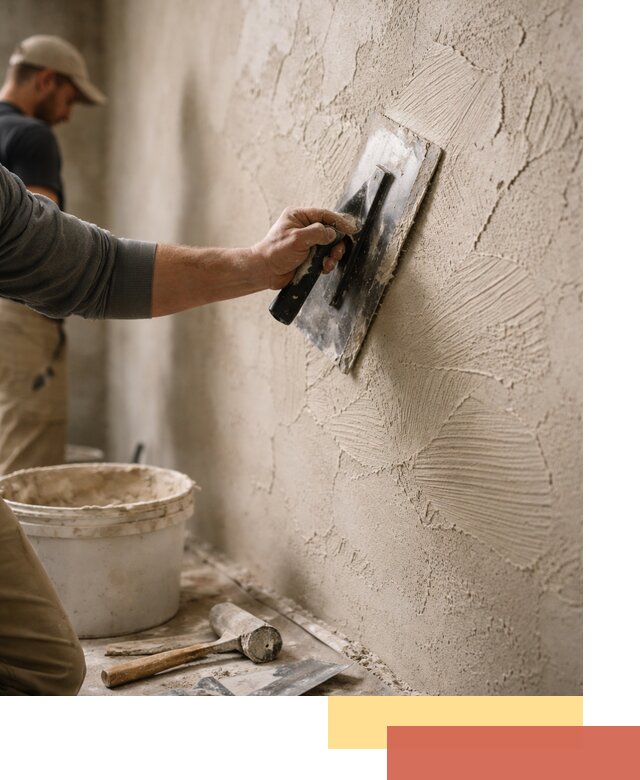 Фактурная штукатурка стен в Богородицке — монтаж, отделка, реставрация