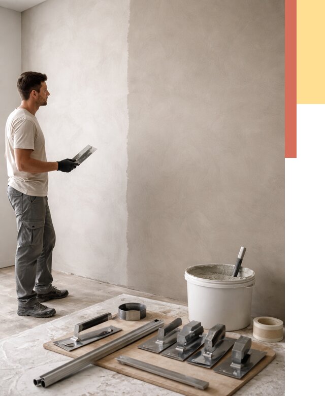 Нанесение микроцемента на стены в Богородицке от 3420 руб./м2 под ключ | ОТДЕЛОЧНИК-Бгд