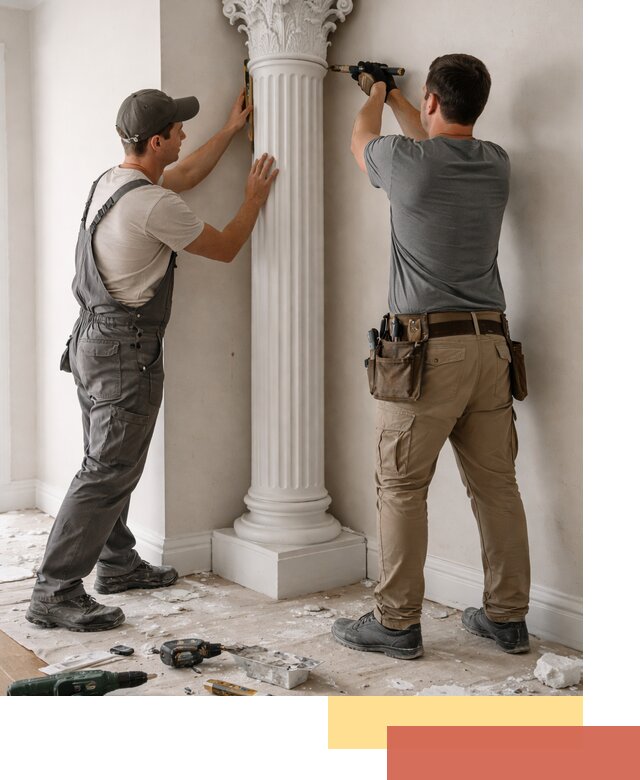 Установка декоративных колонн в Богородицке под ключ