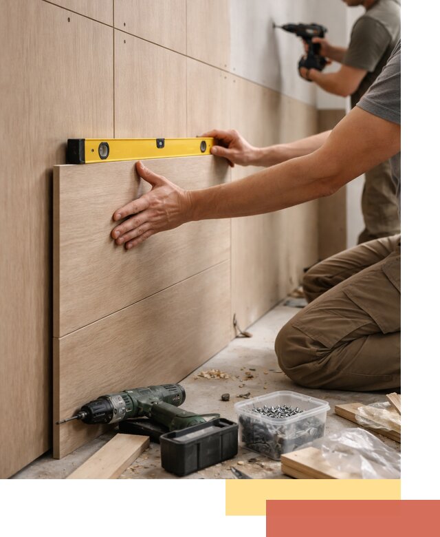 Профессиональный монтаж МДФ панелей на стены в Богородицке