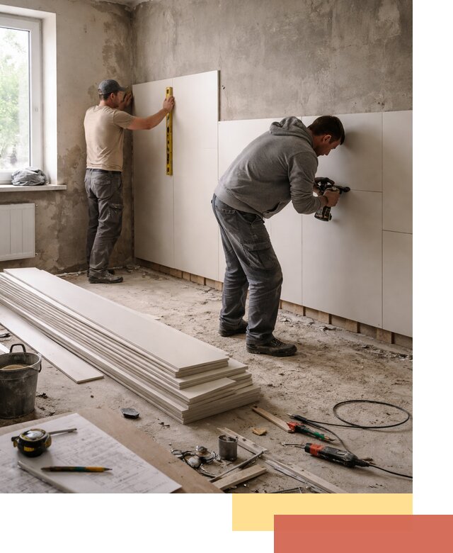 Монтаж ПВХ панелей на стены в Богородицке качественно и быстро