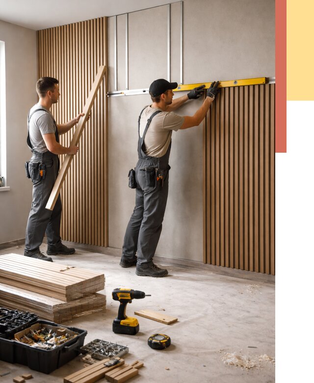 Монтаж реечных панелей на стены в Богородицке от 1282 руб. — быстро и недорого | ОТДЕЛОЧНИК-Бгд