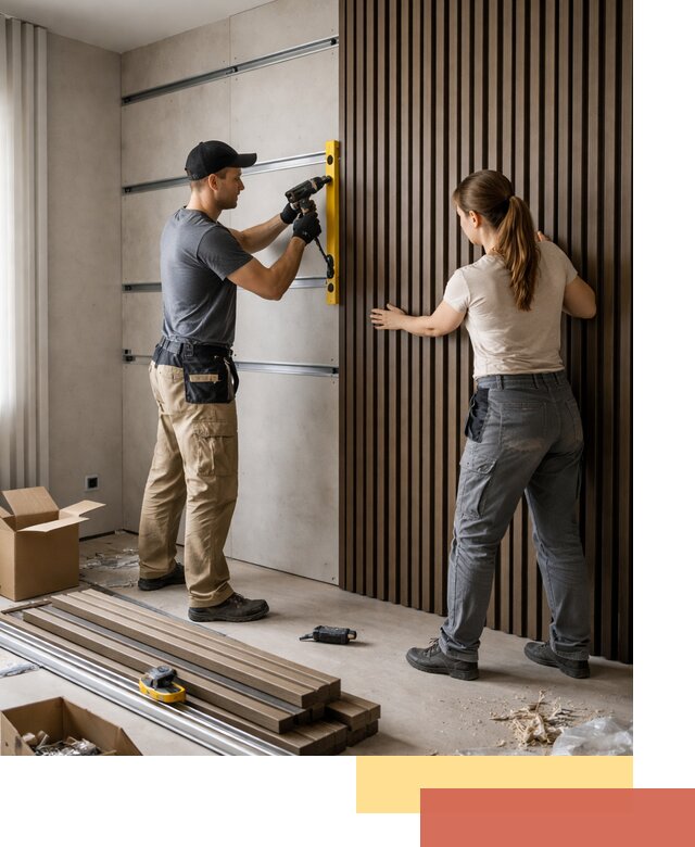 Монтаж реечных панелей на стены в Богородицке