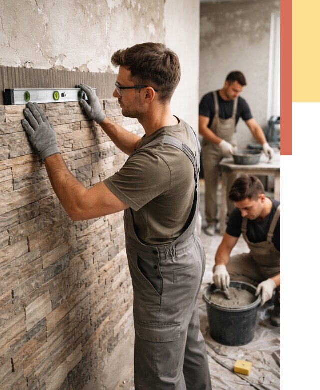 Монтаж искусственного камня в Богородицке от 4809 руб. под ключ | ОТДЕЛОЧНИК-Бгд