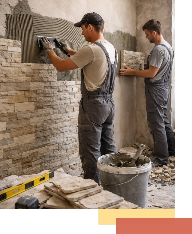 Монтаж искусственного камня в Богородицке — облицовка стен и фасадов