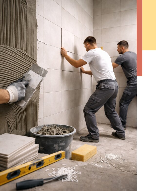 Укладка плитки на стены в Богородицке от 908 руб. — качественно и недорого | ОТДЕЛОЧНИК-Бгд