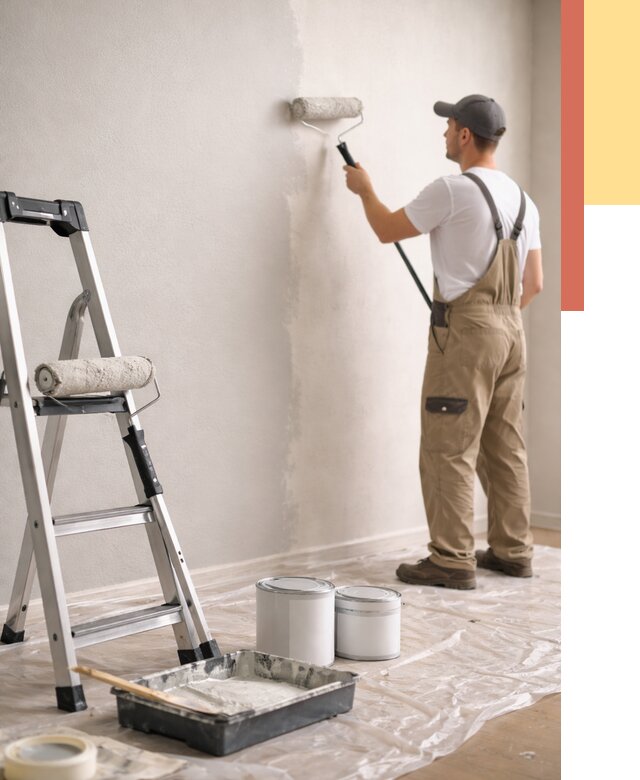 Покраска стен латексной краской в Богородицке от 4809 руб. за м2 | ОТДЕЛОЧНИК-Бгд