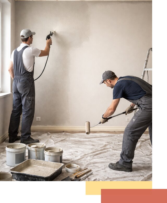 Покраска стен моющейся краской и защита поверхностей в Богородицке