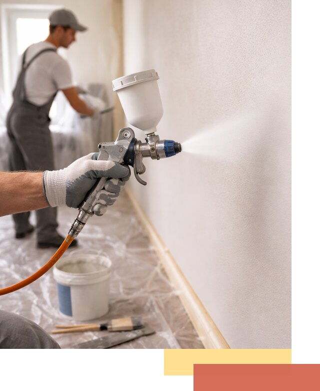 Покраска стен краскопультом в Богородицке быстро и качественно