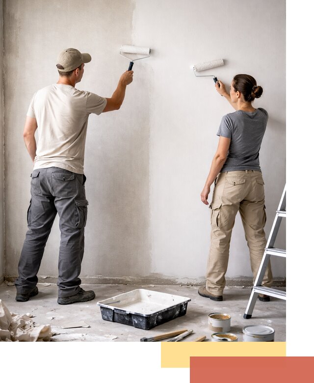 Окраска стен по стеклохолсту в Богородицке качественно и долговечно