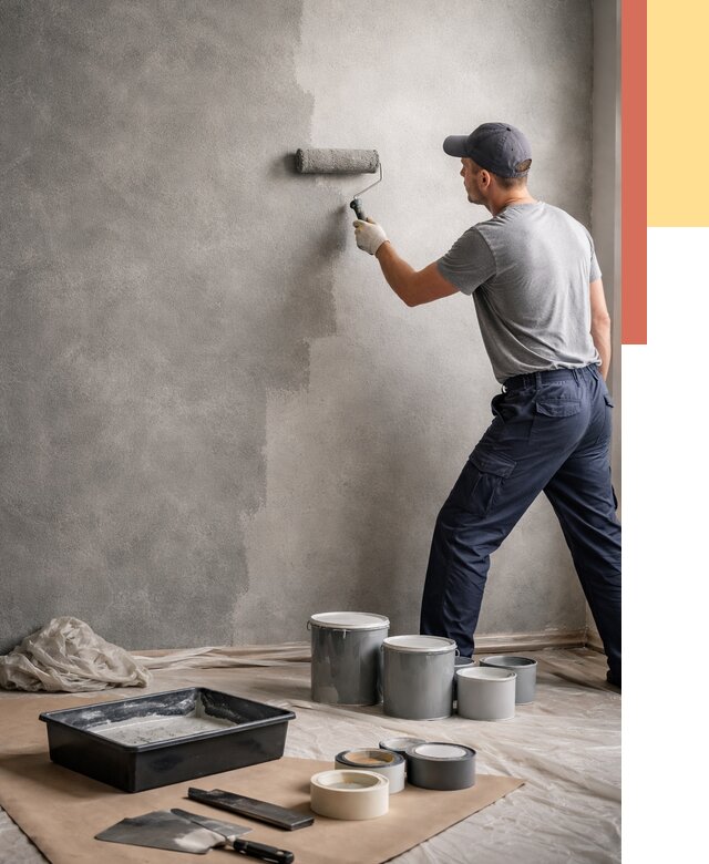 Покраска стен под бетон в Богородицке от 695 руб. за м2 — быстро и недорого | ОТДЕЛОЧНИК-Бгд