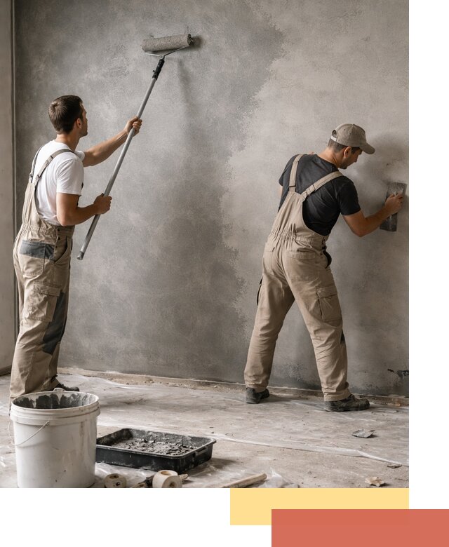 Покраска стен под бетон в Богородицке профессионально и недорого