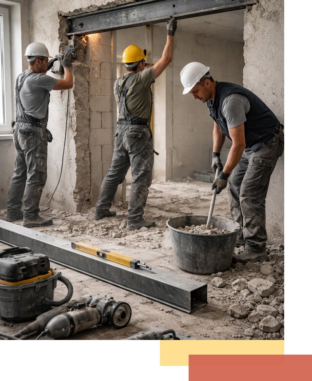 Создание проемов в стенах и несущих конструкциях в Богородицке