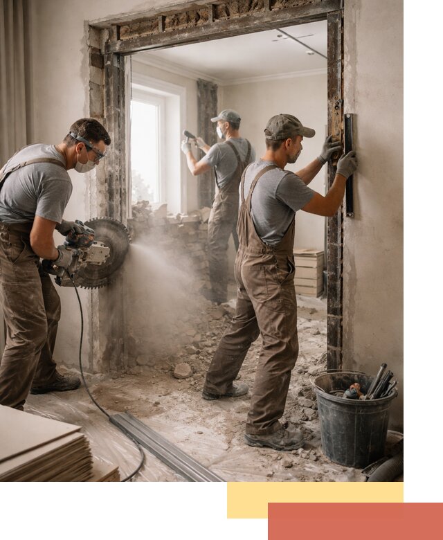 Расширение дверного проема под установку новой двери в Богородицке