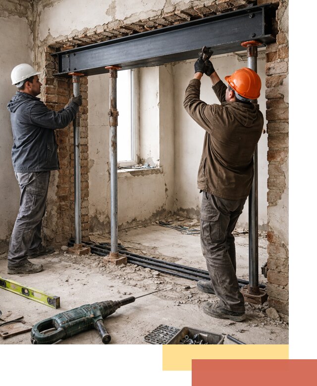 Усиление проема в стене в Богородицке для расширения и безопасности