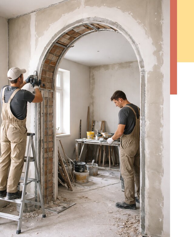 Устройство арочного проема в Богородицке от 10152 руб. под ключ — быстро и недорого | ОТДЕЛОЧНИК-Бгд