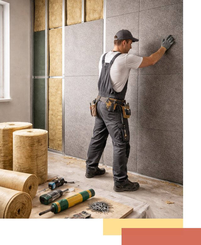 Профессиональная шумоизоляция стен в Богородицке для квартиры и офиса