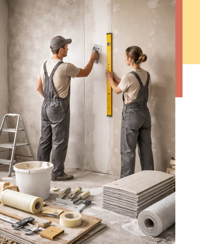 Отделка стен в Богородицке от 1603 руб/м² — недорого, быстро, под ключ | ОТДЕЛОЧНИК-Бгд