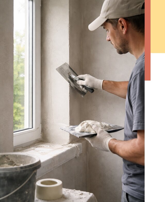 Штукатурка откосов в Богородицке от 4809 руб/м² — услуги и выравнивание под ключ | ОТДЕЛОЧНИК-Бгд