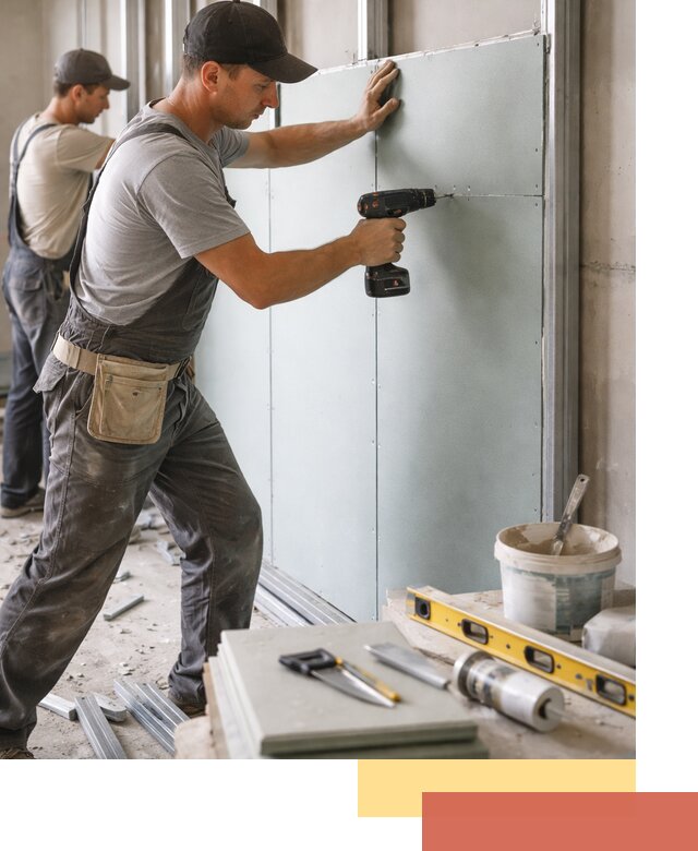 Кладка влагостойких перегородок ПГП в Богородицке