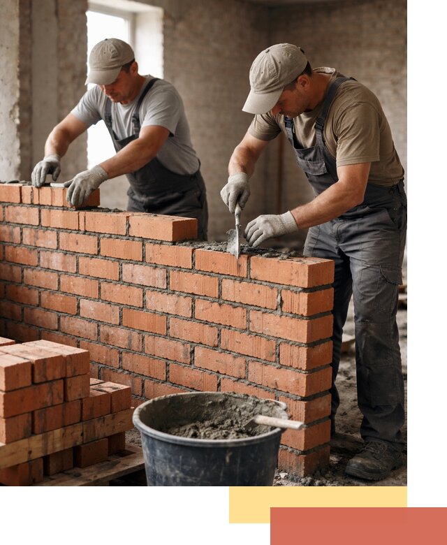 Кладка кирпичных перегородок под ключ в Богородицке