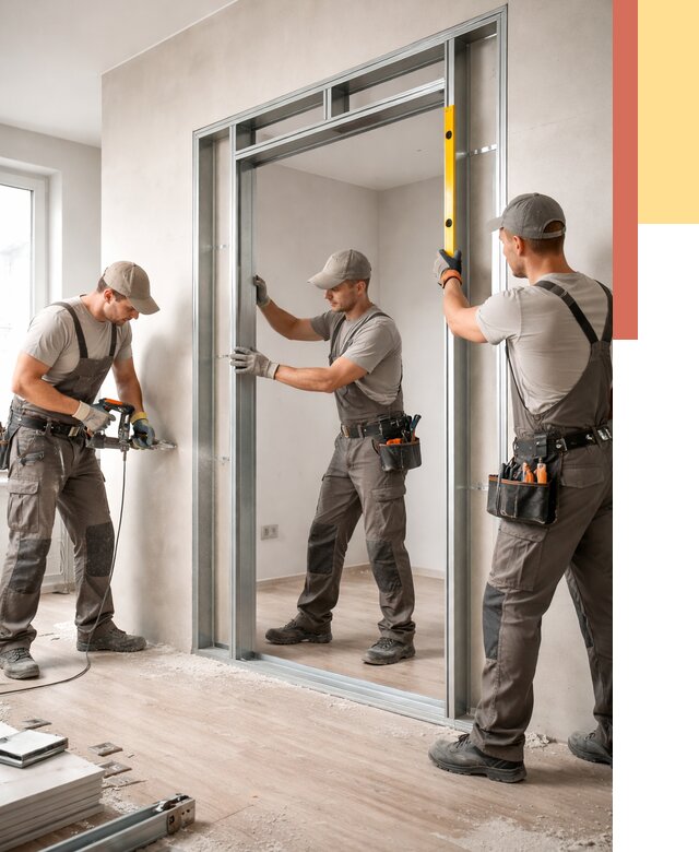 Устройство дверного проема в перегородке в Богородицке от 4809 руб. под ключ | ОТДЕЛОЧНИК-Бгд