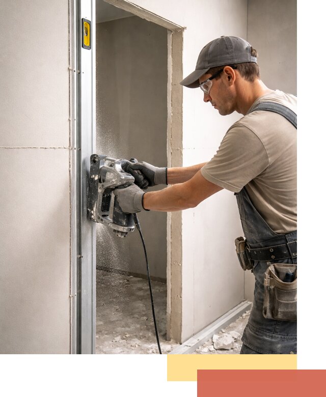 Устройство дверного проема в перегородке в Богородицке