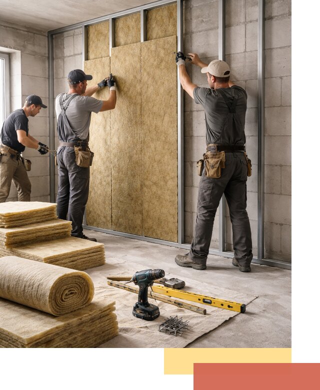 Шумоизоляция перегородок из блоков в Богородицке — монтаж и защита шумоизоляцией