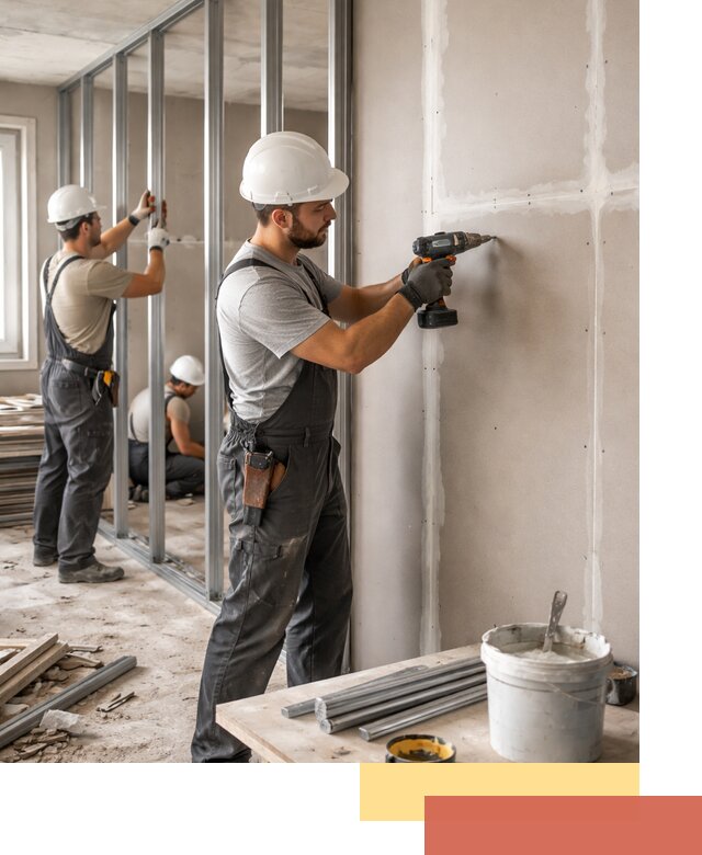 Перегородки из огнестойкого гипсокартона в Богородицке под ключ