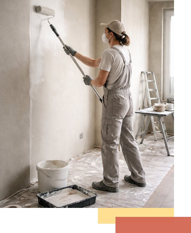 Покраска перегородок из гипсокартона в Богородицке качественно и недорого