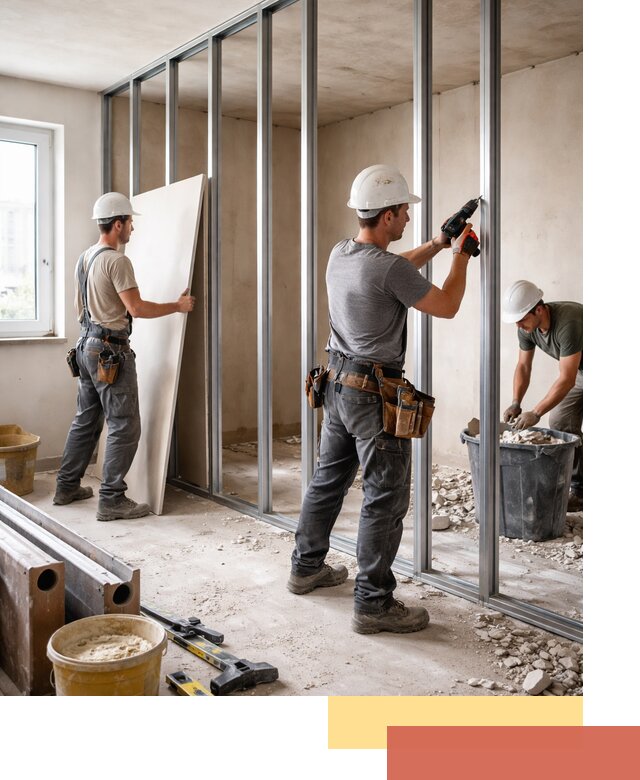 Перенос гипсокартонной перегородки в Богородицке профессионально и быстро