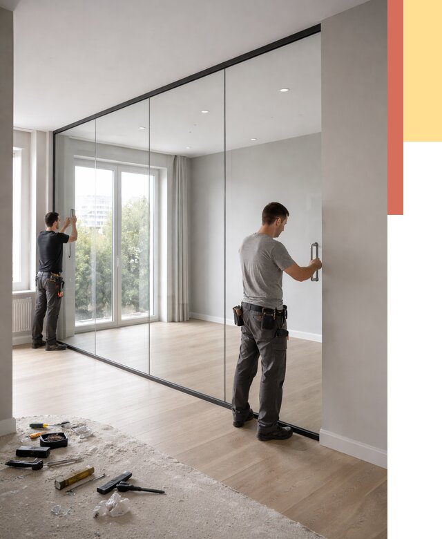 Изготовление стеклянных перегородок в Богородицке от 13197 руб. под ключ | ОТДЕЛОЧНИК-Бгд