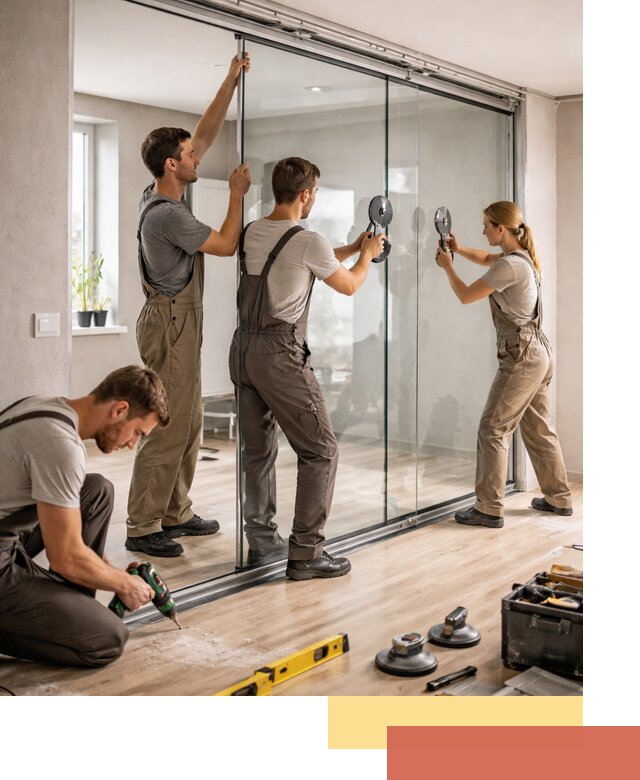 Изготовление стеклянных перегородок на заказ в Богородицке