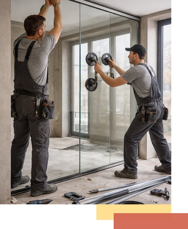 Цельностеклянные перегородки под ключ в Богородицке