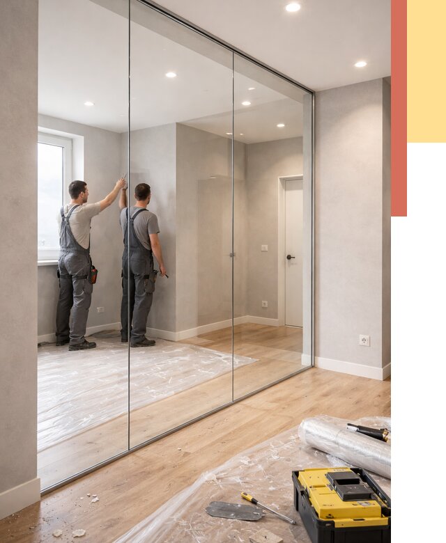 Безрамные стеклянные перегородки в Богородицке — монтаж от 10152 руб. | ОТДЕЛОЧНИК-Бгд