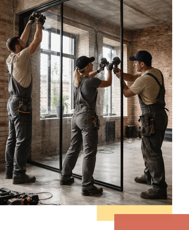 Стеклянные перегородки лофт — изготовление и монтаж в Богородицке