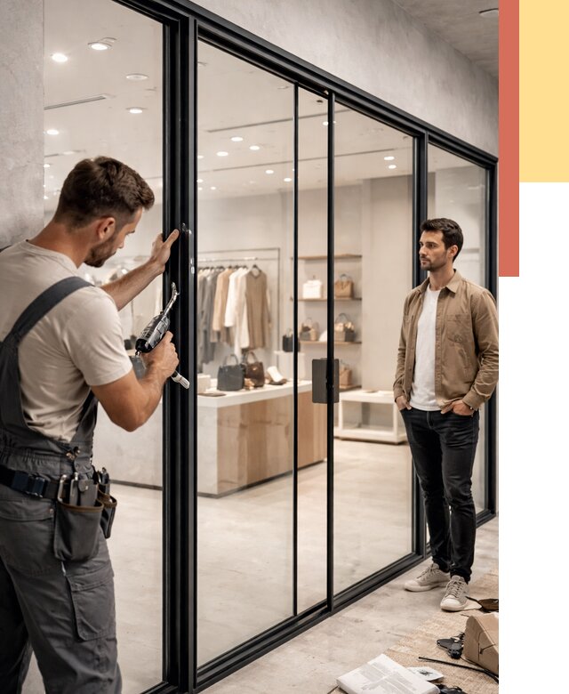 Стеклянные перегородки для магазинов в Богородицке от 8763 руб. под ключ | ОТДЕЛОЧНИК-Бгд