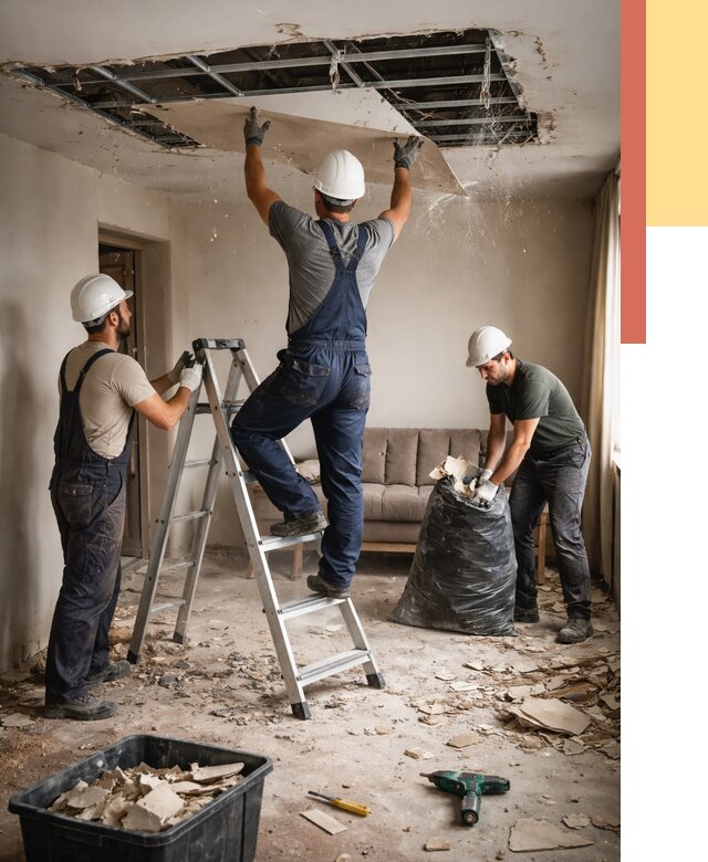 Демонтаж гипсокартонного потолка в Богородицке от 449 руб. за м2 — ОТДЕЛОЧНИК-Бгд