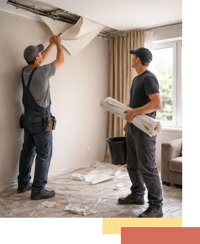 Демонтаж натяжного потолка в Богородицке быстро и аккуратно