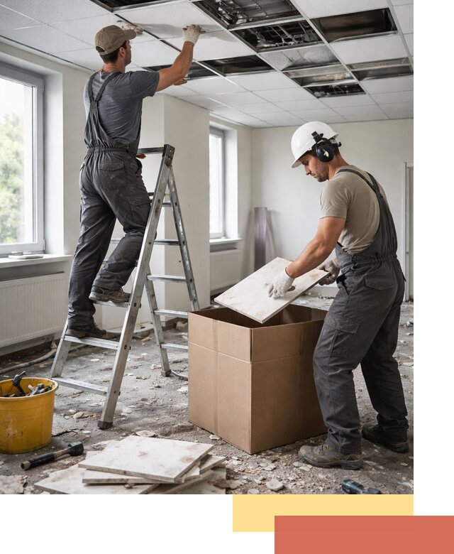 Демонтаж потолочной плитки в Богородицке быстро и аккуратно